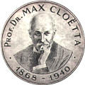 Decorative image logo depicting Prof. Dr. Max Cleotta from the Max Cloetta Stiftung website